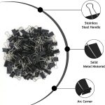 120 Pack Mini Binder Clips, Black Binder Clips, Small Paper Clips 15mm 5/8 Inch. Micro Size Office Clips for Home School Office and Business. - Image 3